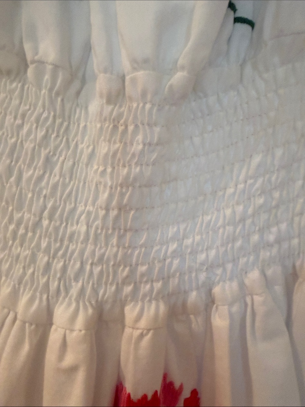 Mi Golondrina White Maxi Dress with Pink Floral Embroidery - Picture 4 of 8